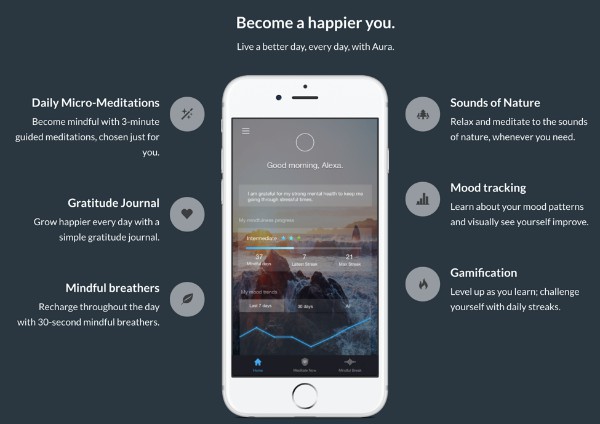 aura app screenshot | The Best Meditation Apps to Stress Less This Year https://positiveroutines.com/best-meditation-apps-new-year/