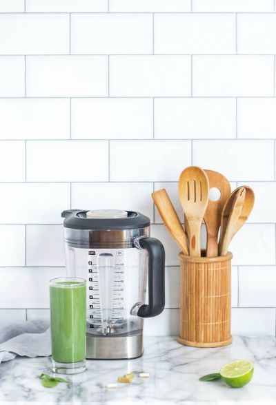 blender and green smoothie on marble countertop | Here's How to Find Motivation: Don't. Try This Instead http://www.positiveroutines.com/how-to-find-motivation
