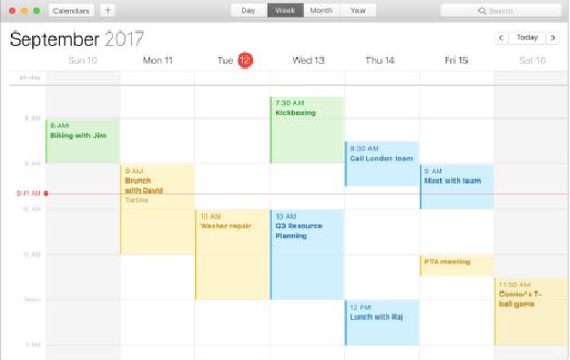 apple calendar screenshot | The Best Time-Management Apps for Better Work-Life Balance https://positiveroutines.com/best-time-management-apps/ 