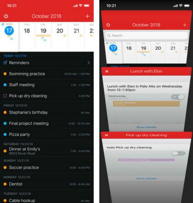fantastical 2 app screenshots | The Best Time-Management Apps for Better Work-Life Balance https://positiveroutines.com/best-time-management-apps/ 
