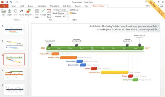 microsoft office timeline add in