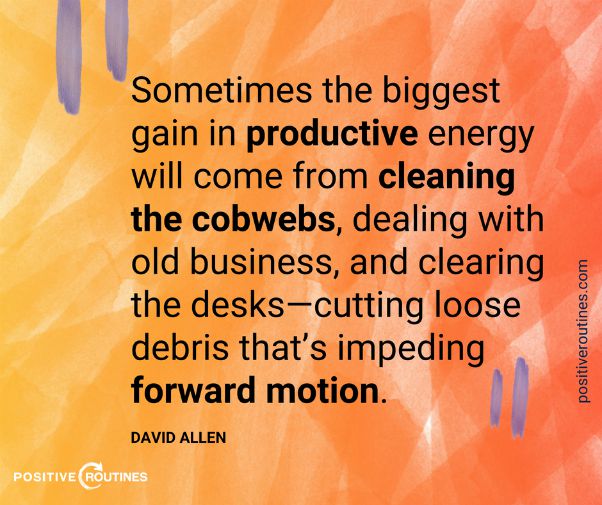 david allen productivity quote | The Best Productivity Quotes to Get You Fired Up  https://positiveroutines.com/productivity-quotes/