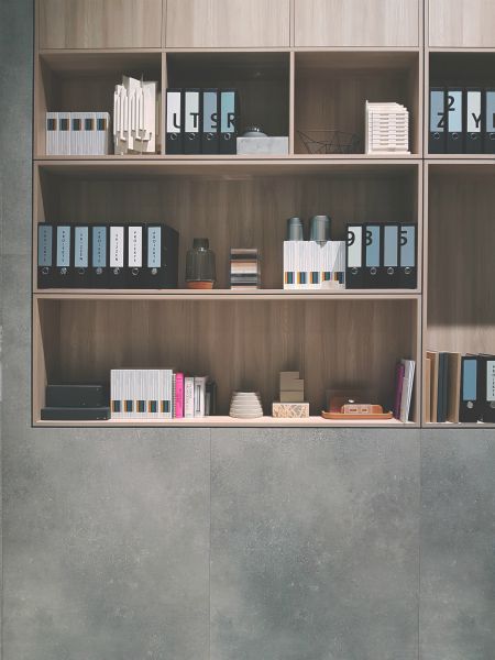organized shelf | The Best Decluttering Tips for a Productive Workspace https://positiveroutines.com/decluttering-tips/