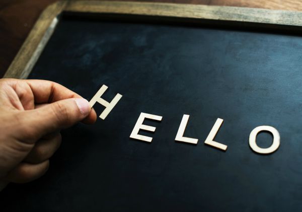 chalkboard with word hello on it | This Is How To Express Gratitude https://positiveroutines.com/express-gratitude/