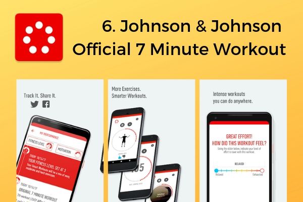 6. Johnson and Johnson Official 7 Minute Workout| The Best Free Workout Apps That Make Exercise Easy https://positiveroutines.com/best-free-workout-apps/