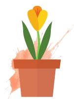 yellow potted flower vector | The Best Tips for Working Remotely When You're Outgoing, Anxious, and More https://positiveroutines.com/tips-for-working-remotely/