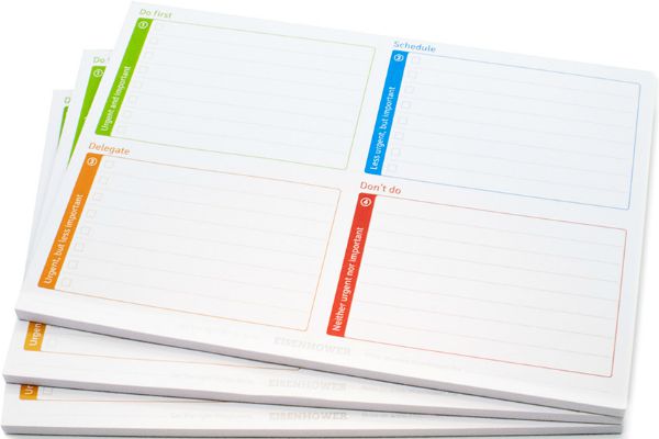 eisenhower matrix notepads | 3 Time-Management Tools to Up Your Organization and Simplify Your Life  https://positiveroutines.com/time-management-tools/