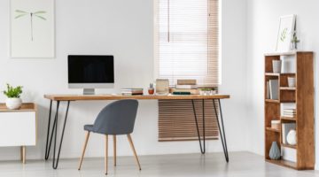 modern workspace interior with natural light | New Research Reveals The Essentials of the Best Workspace https://positiveroutines.com/best-workspace/